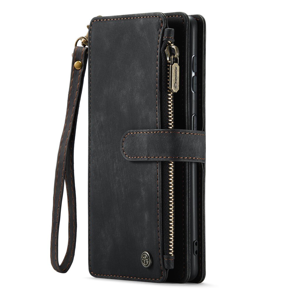 Zipper Portemonnaie-Hülle Samsung Galaxy S23 Plus Schwarz