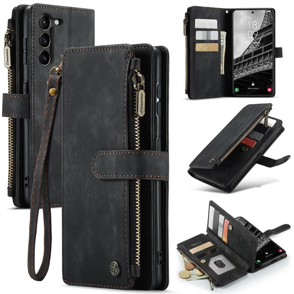 Zipper Portemonnaie-Hülle Samsung Galaxy S23 Plus schwarz
