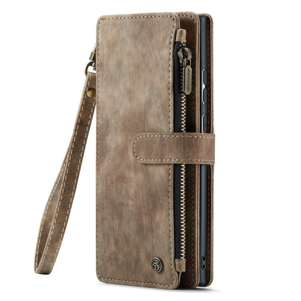 Zipper Portemonnaie-Hülle Samsung Galaxy S23 Ultra Braun