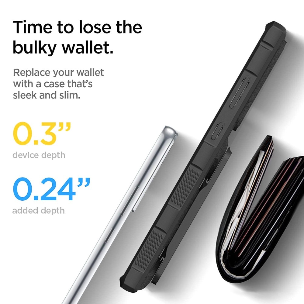 Samsung Galaxy S23 Ultra Hybrid-Hülle Kameraschutz+Kartenhalter schwarz