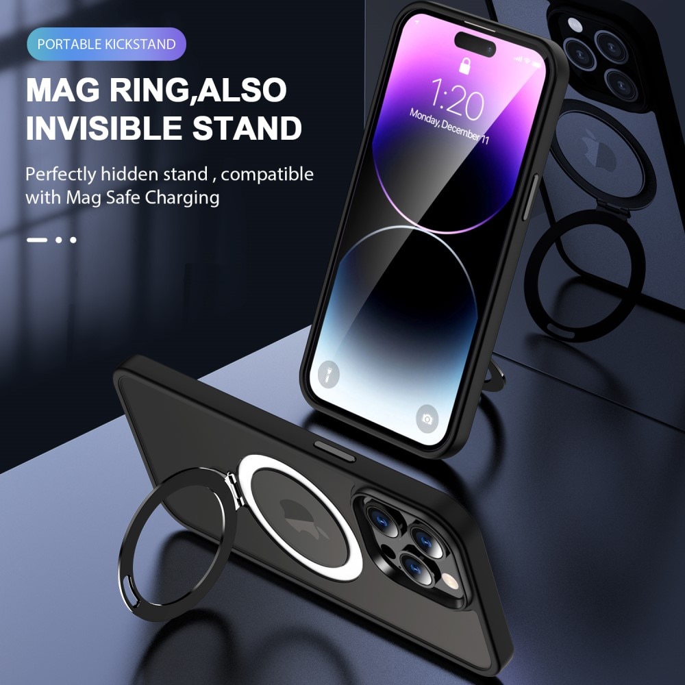 iPhone 14 Pro Max Hybrid-Hülle MagSafe Ring schwarz