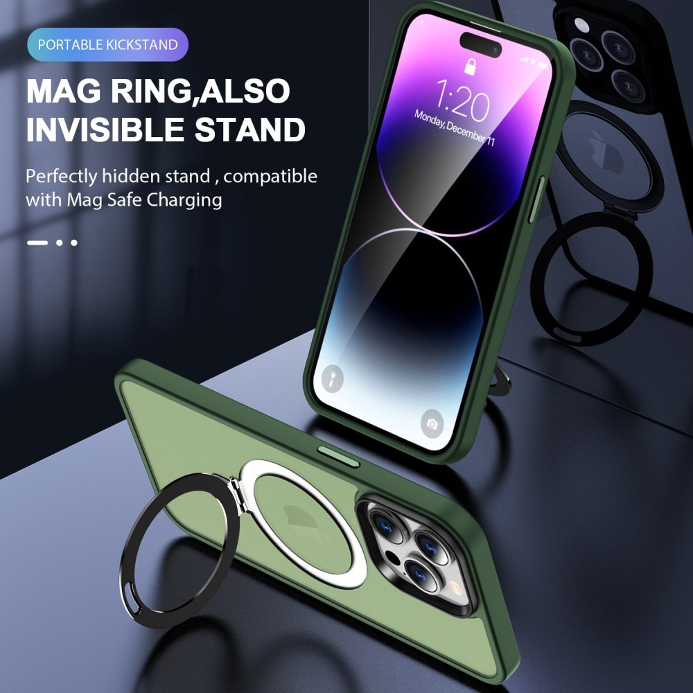 iPhone 14 Pro Max Hybrid-Hülle MagSafe Ring grün