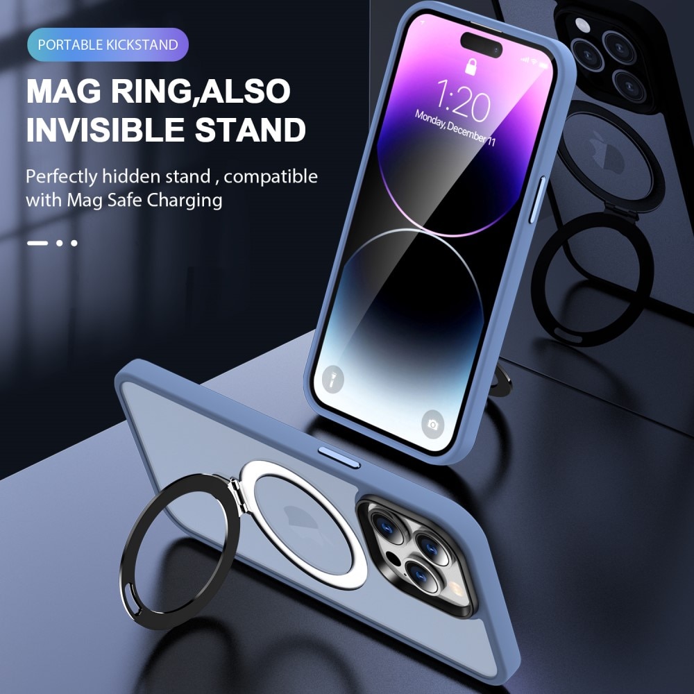 iPhone 14 Pro Max Hybrid-Hülle MagSafe Ring Blau