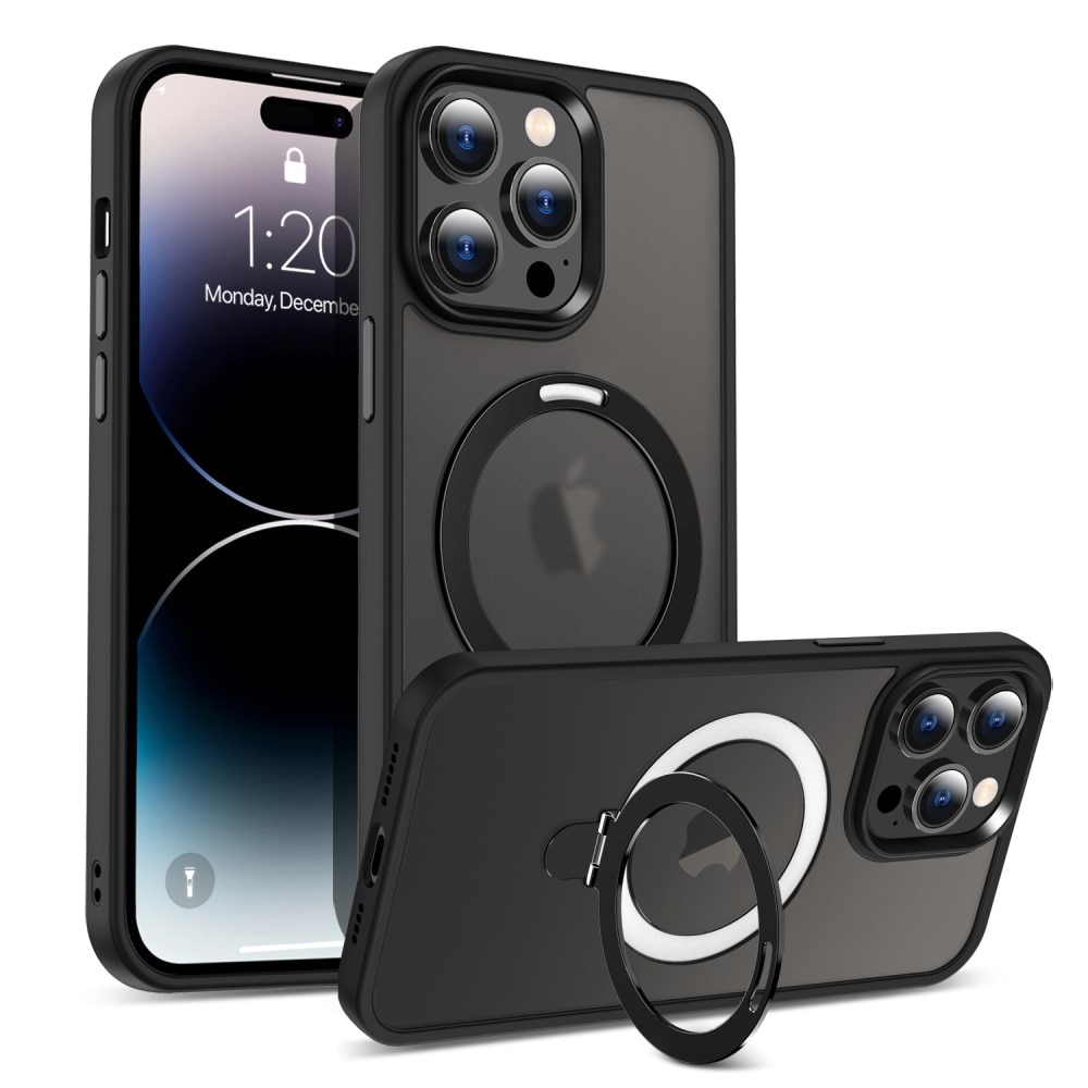 iPhone 15 Pro Max Hybrid-Hülle MagSafe Ring schwarz