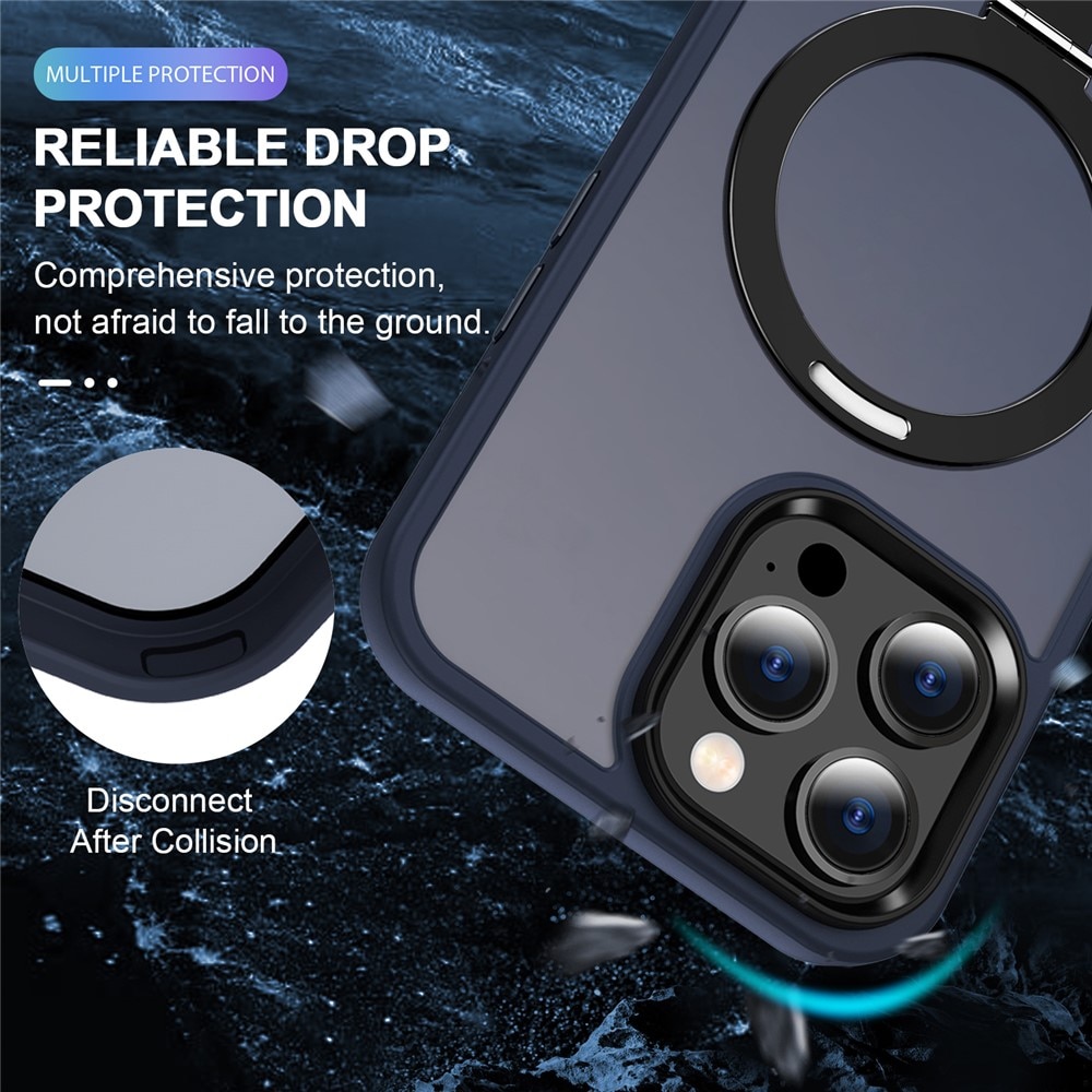 iPhone 15 Pro Max Hybrid-Hülle Magnetic Ring Blau