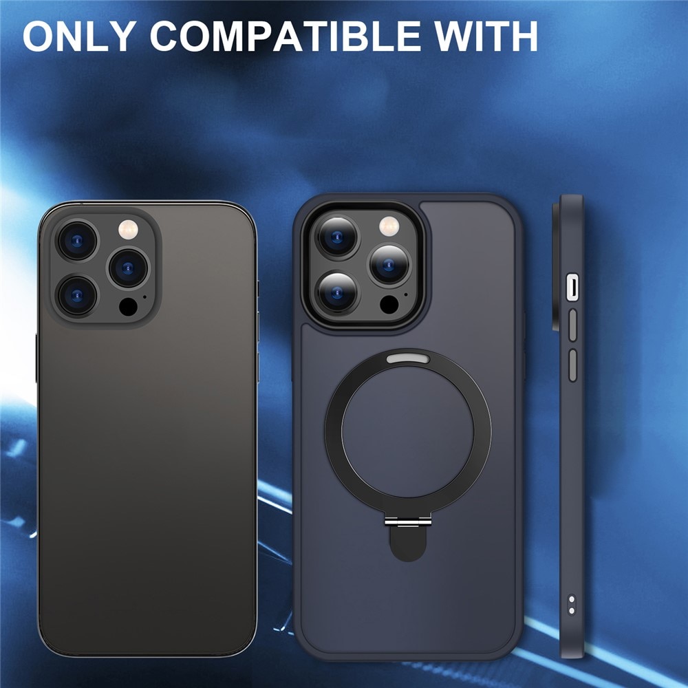 iPhone 15 Pro Max Hybrid-Hülle Magnetic Ring Blau