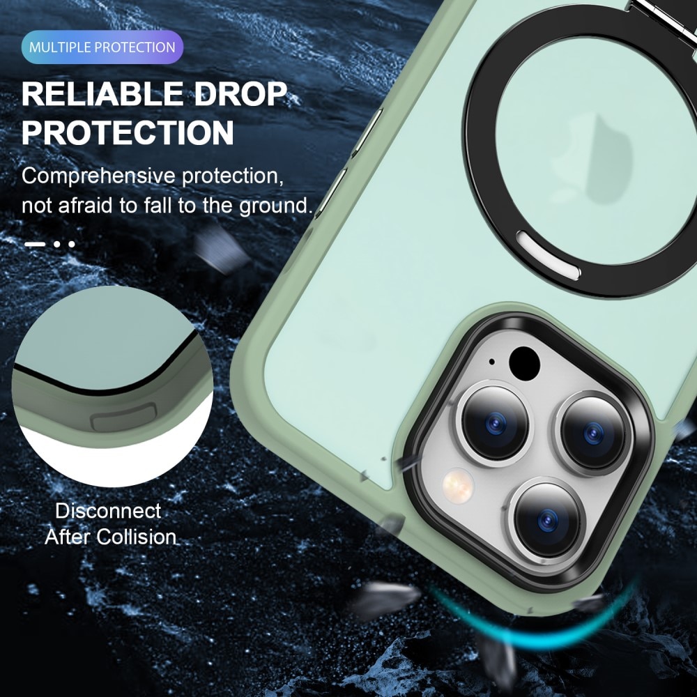 iPhone 15 Pro Hybrid-Hülle MagSafe Ring hellgrün