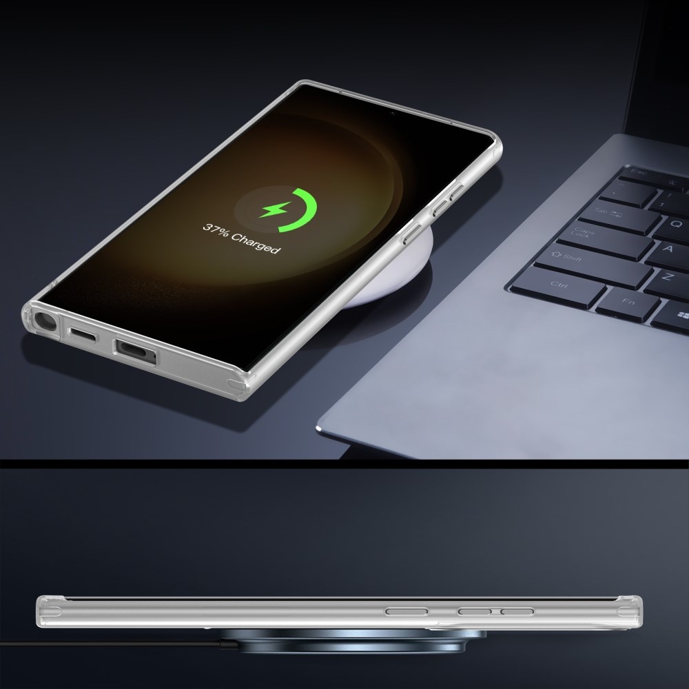 Samsung Galaxy S23 Ultra Hybrid-Hülle MagSafe Ring Blau