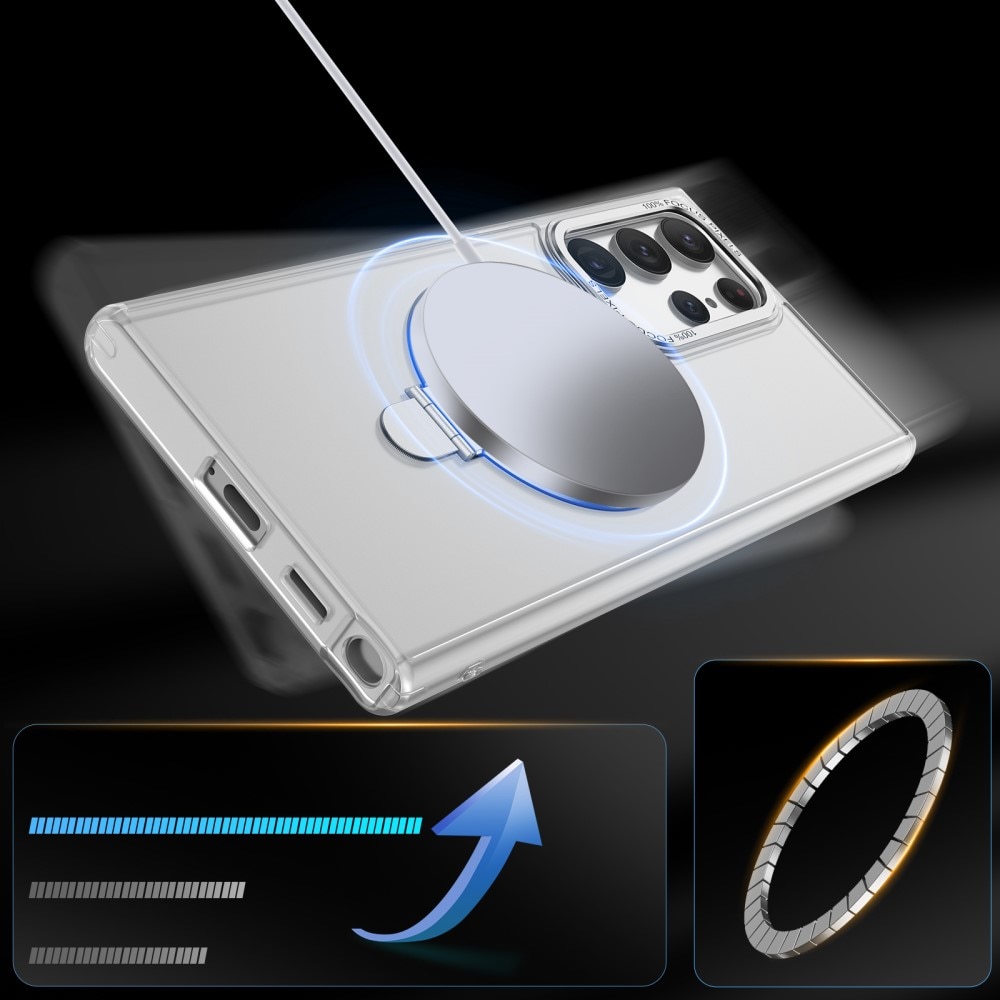 Samsung Galaxy S23 Ultra Hybrid-Hülle MagSafe Ring durchsichtig