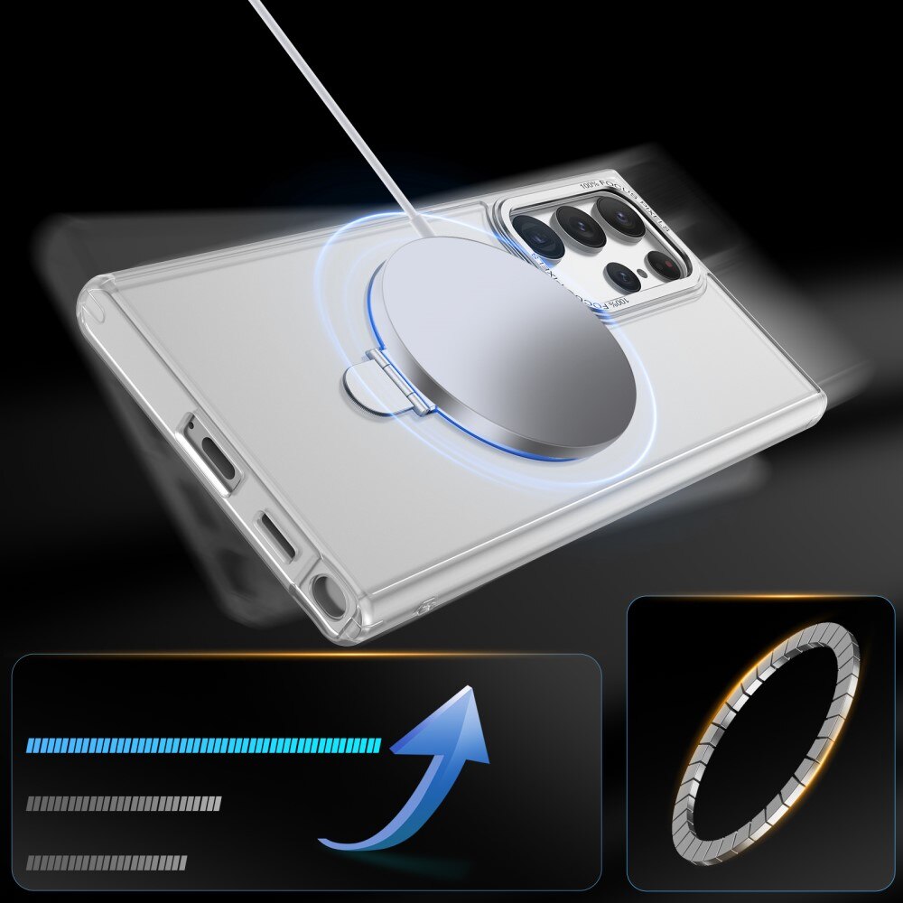 Samsung Galaxy S23 Ultra Hybrid-Hülle MagSafe Ring Blau