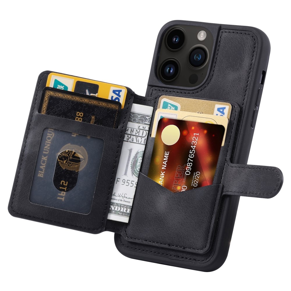 iPhone 14 Pro Max RFID-geschützte Multi-slot Hülle schwarz