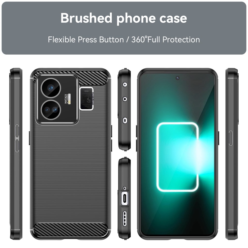 Realme GT3 Hülle TPU Brushed Black