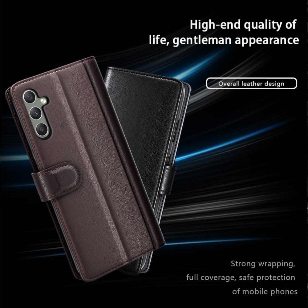 Samsung Galaxy A24 Echtlederhülle, schwarz