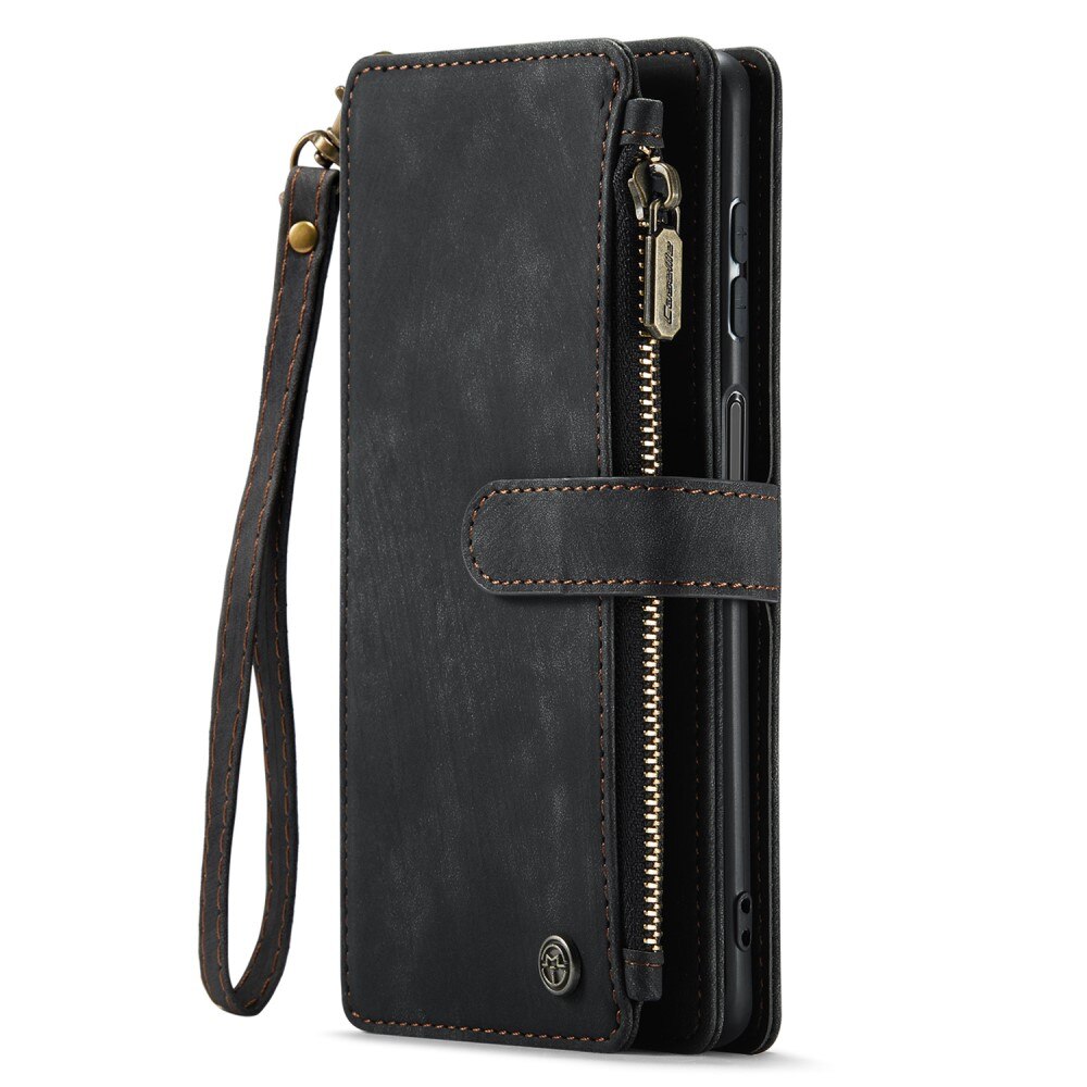 Zipper Portemonnaie-Hülle Samsung Galaxy A54 Schwarz