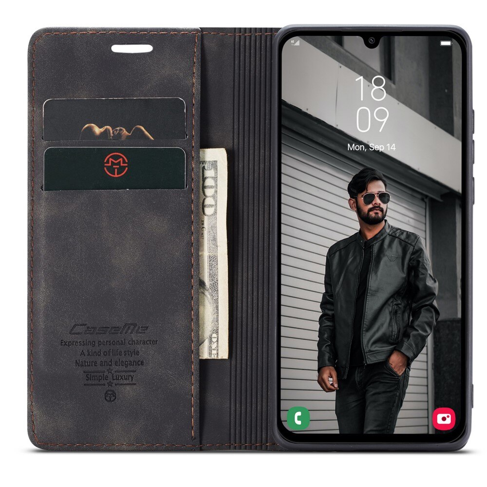 Slim Portemonnaie-Hülle Samsung Galaxy A24 Schwarz
