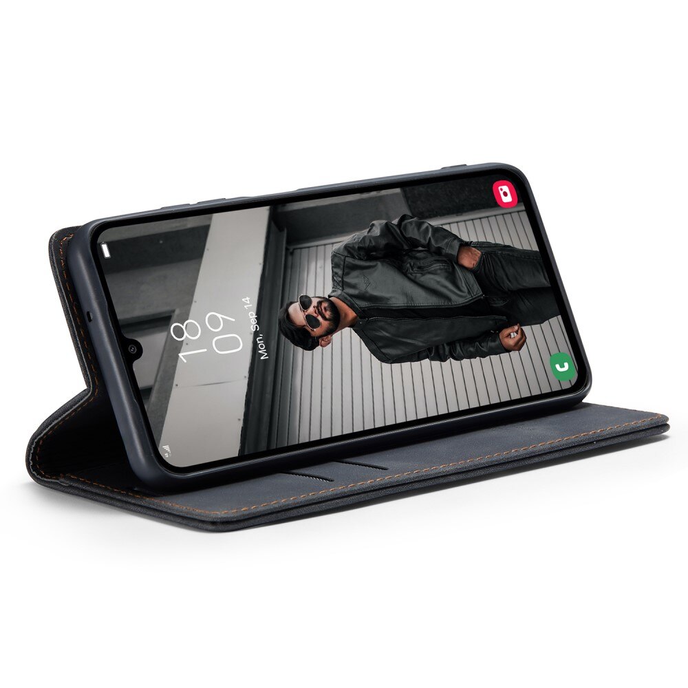 Slim Portemonnaie-Hülle Samsung Galaxy A24 Schwarz