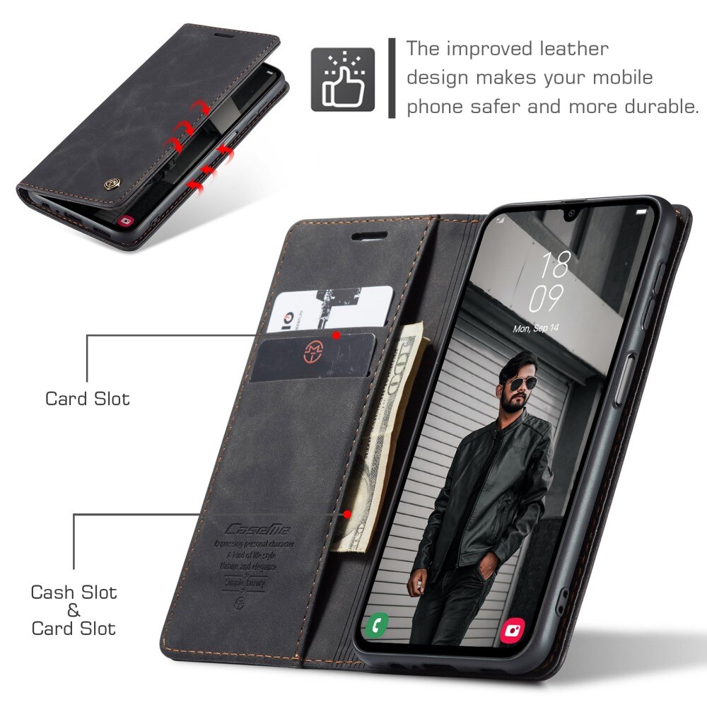 Slim Portemonnaie-Hülle Samsung Galaxy A24 Schwarz