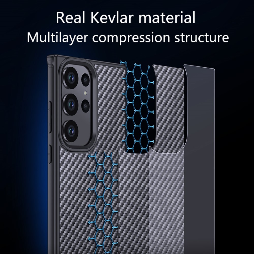 Samsung Galaxy S23 Ultra Hybrid-Hülle Kevlar MagSafe Kohlefaser