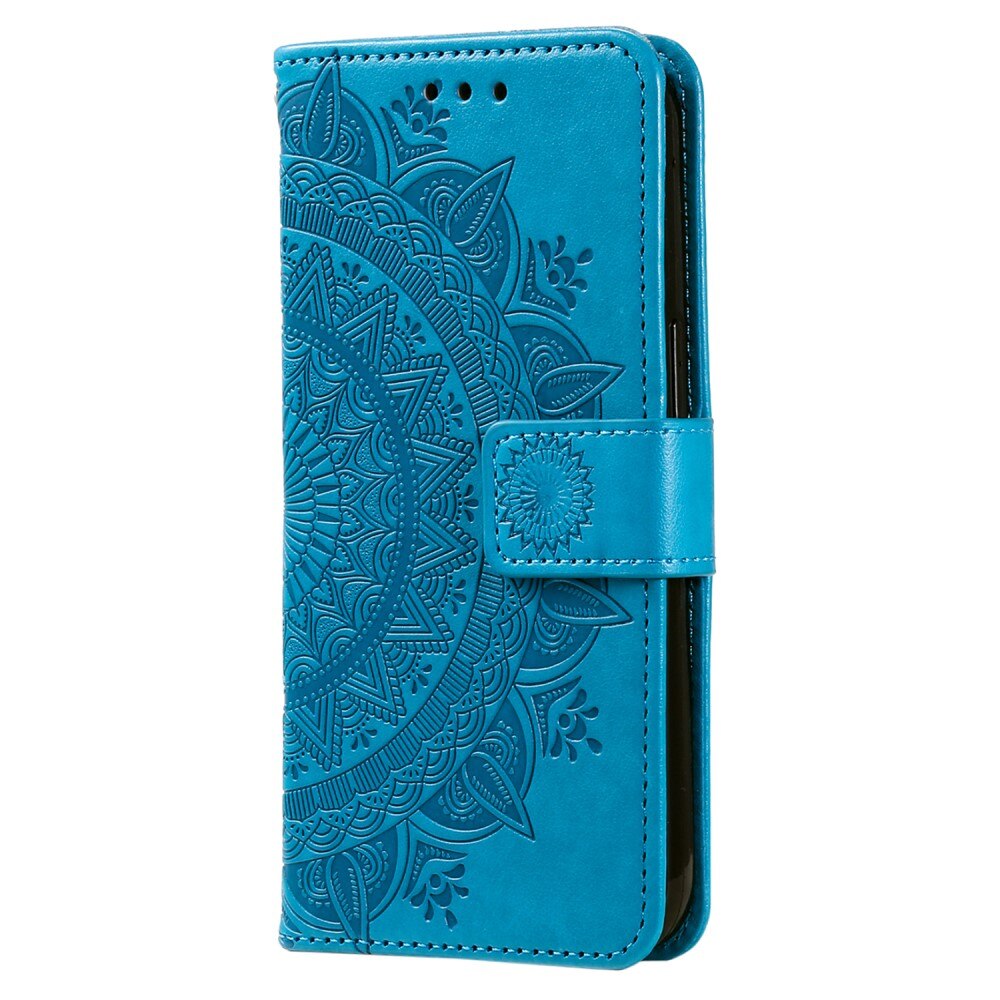 Google Pixel 8 Handytasche Mandala blau