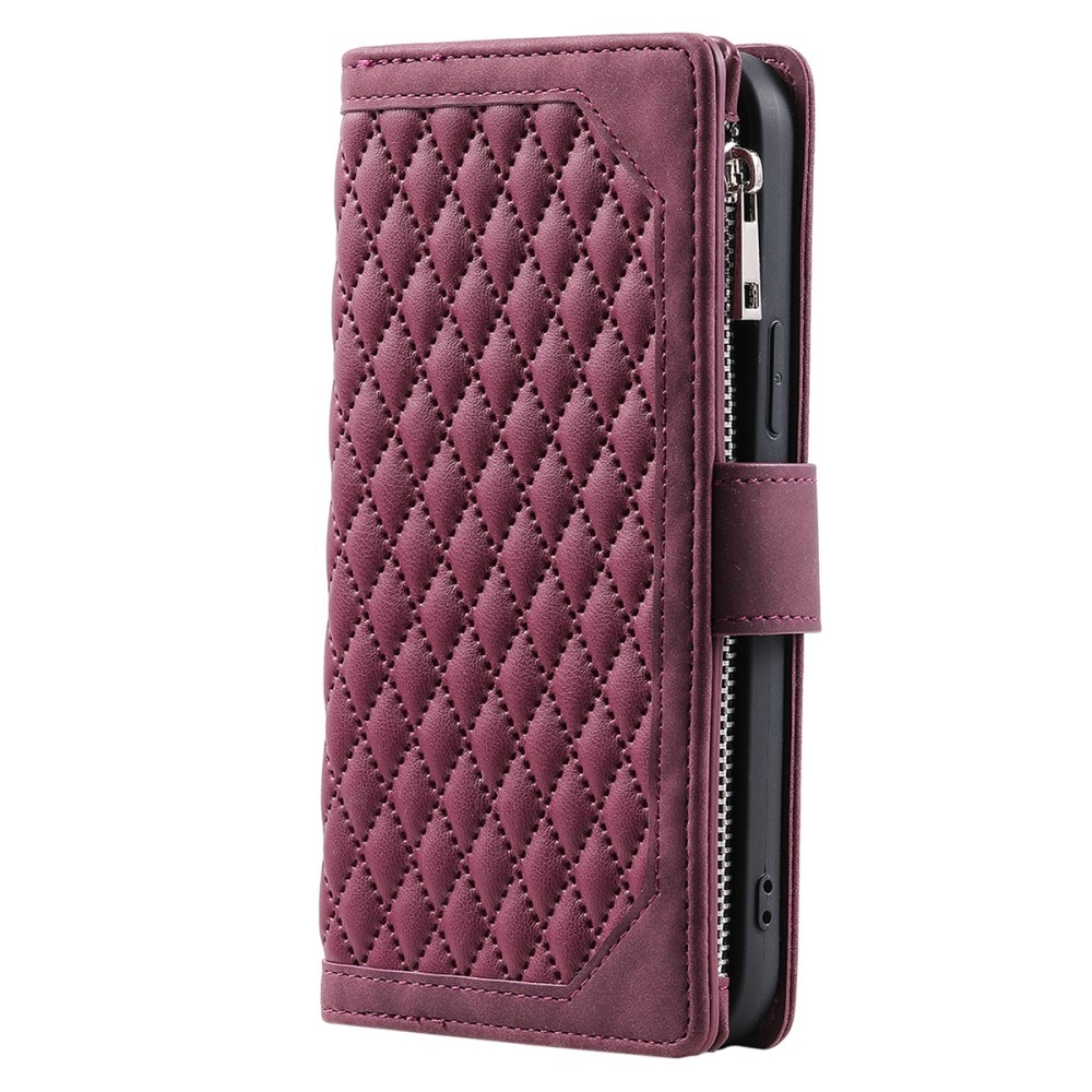Samsung Galaxy A54 Brieftasche Hülle Quilted Rot
