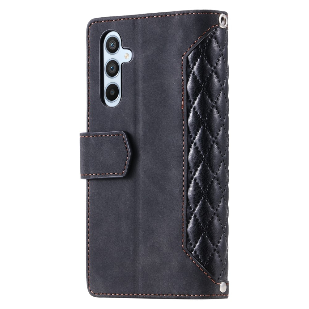 Samsung Galaxy A54 Brieftasche Hülle Quilted schwarz