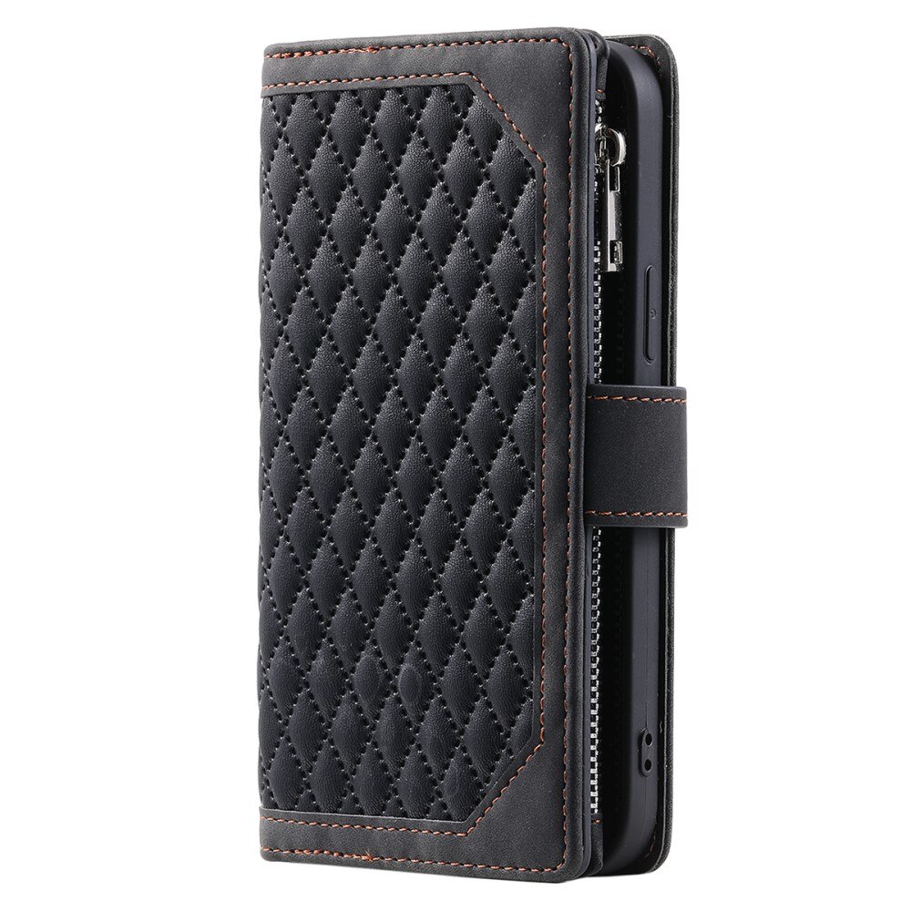 Samsung Galaxy A54 Brieftasche Hülle Quilted schwarz