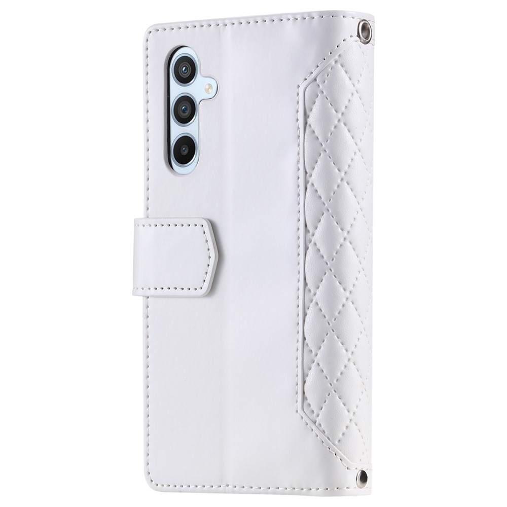 Samsung Galaxy A54 Brieftasche Hülle Quilted weiß