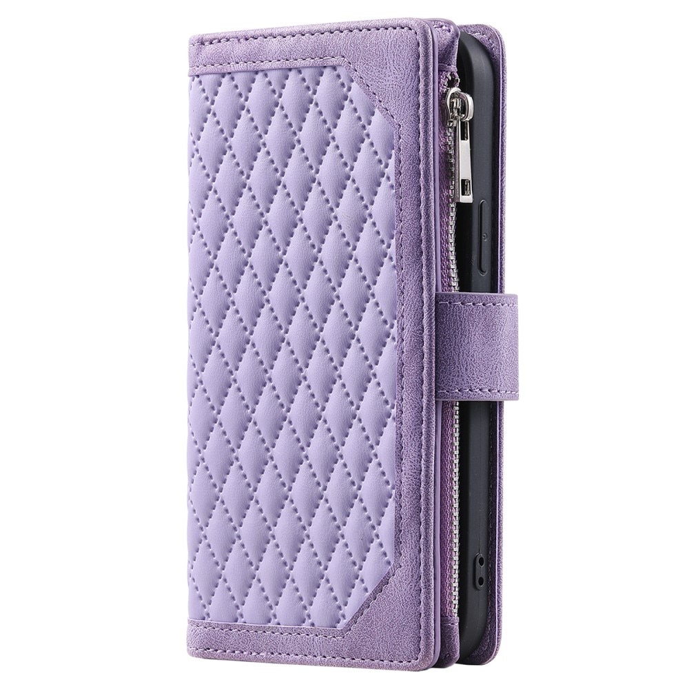 Samsung Galaxy A54 Brieftasche Hülle Quilted lila