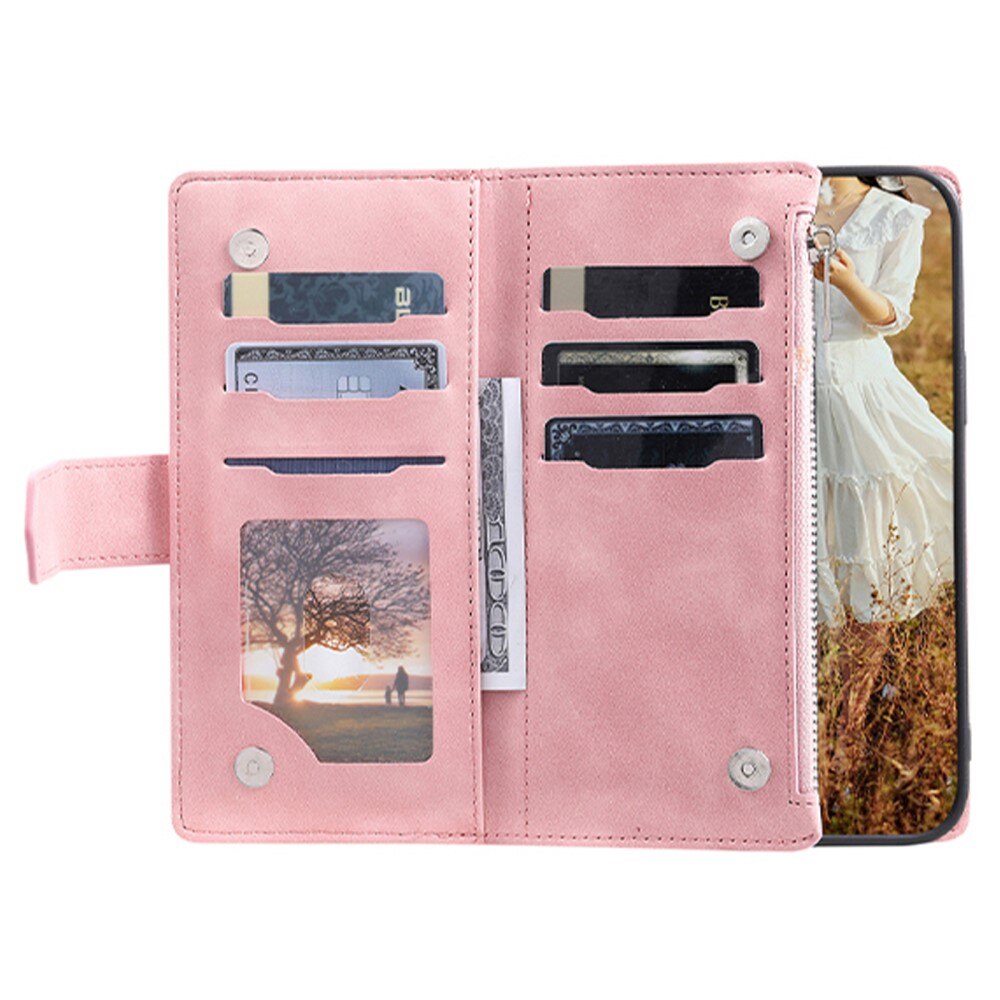 Samsung Galaxy A14 Brieftasche Hülle Quilted Rosa