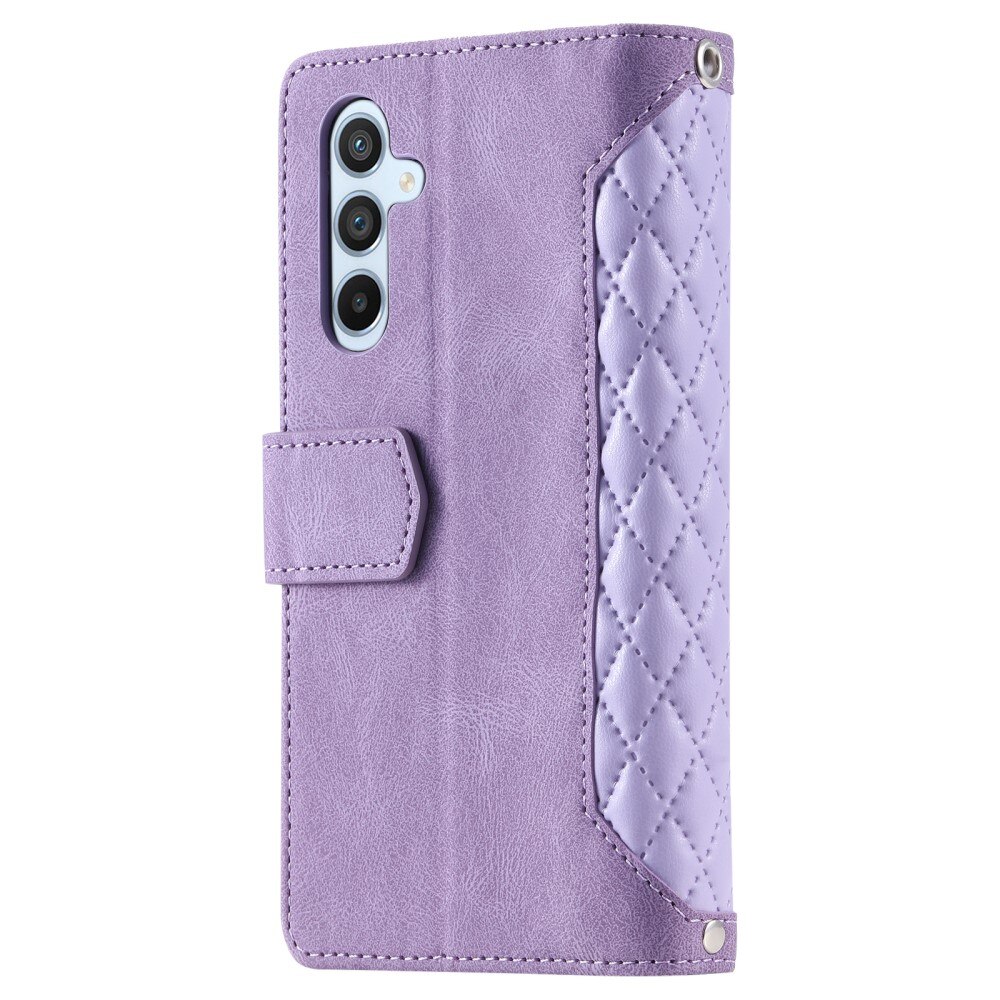 Samsung Galaxy A14 Brieftasche Hülle Quilted Lila