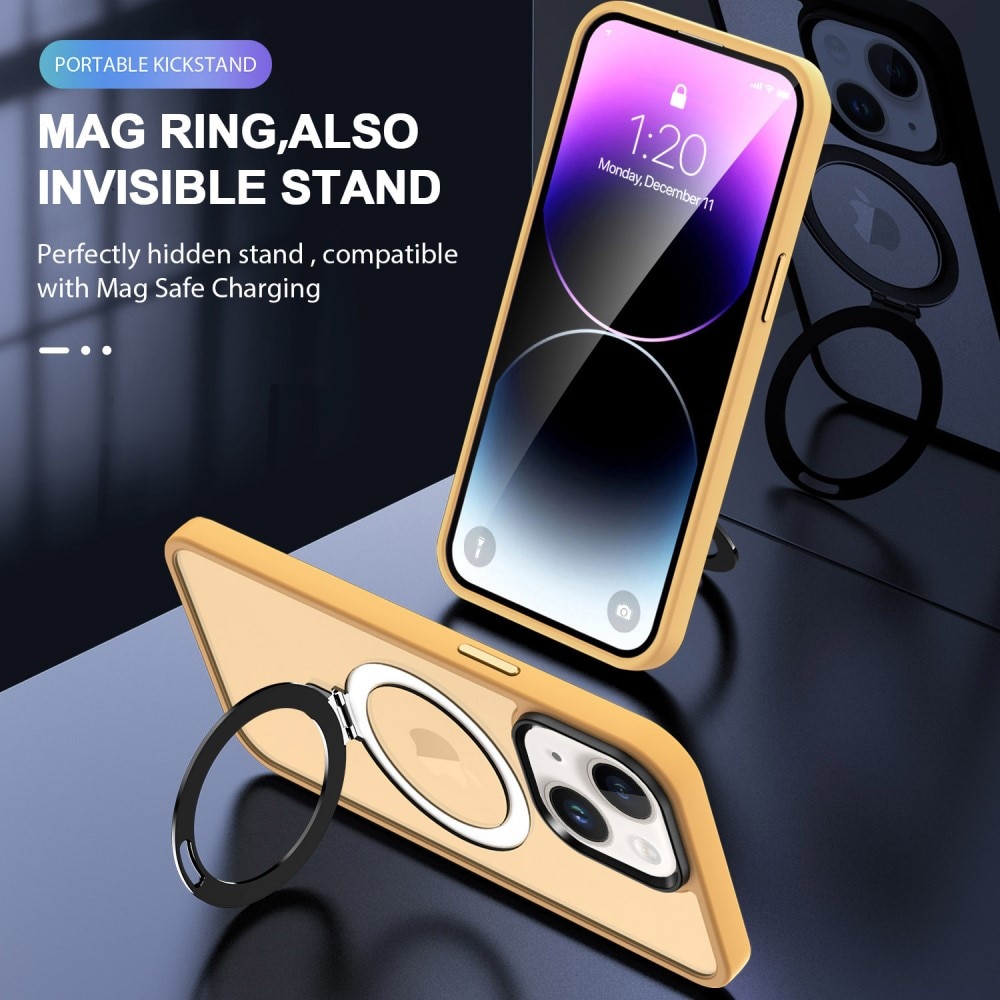 iPhone 14 Hybrid-Hülle MagSafe Ring orange