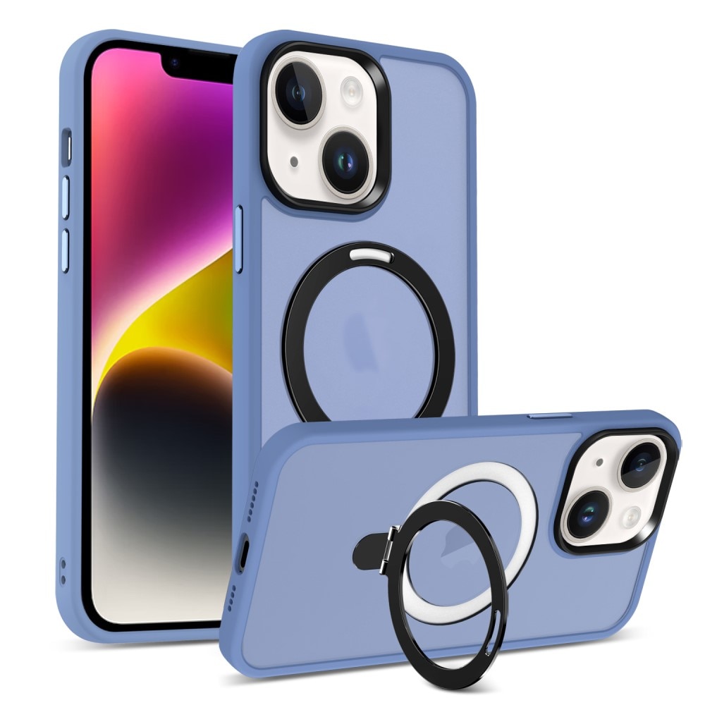iPhone 14 Hybrid-Hülle MagSafe Ring blau
