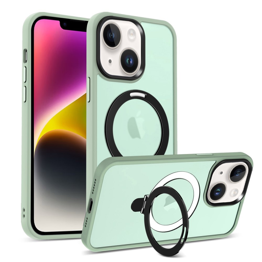 iPhone 14 Hybrid-Hülle MagSafe Ring hellgrün