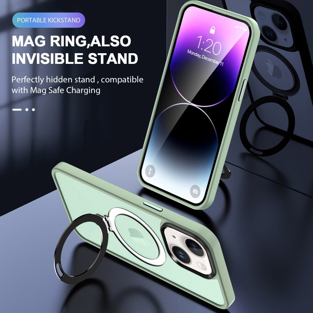 iPhone 14 Hybrid-Hülle Magnetic Ring Grün