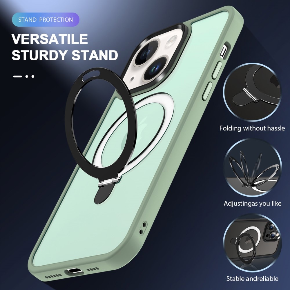 iPhone 14 Hybrid-Hülle Magnetic Ring Grün