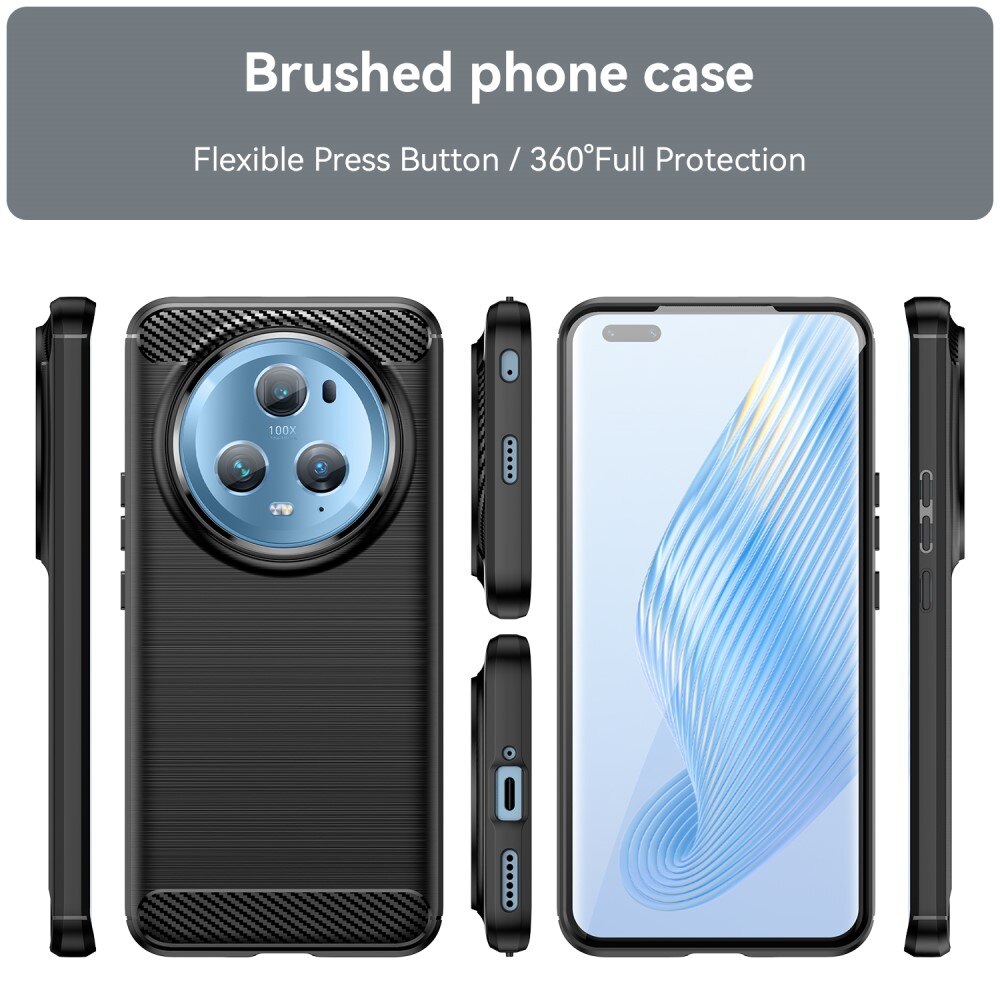 Honor Magic5 Pro Hülle TPU Brushed Schwarz