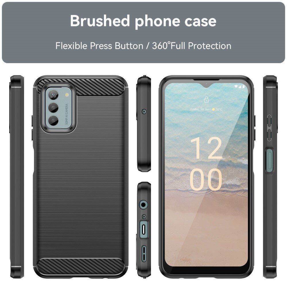  Nokia G22 Hülle TPU Brushed Schwarz