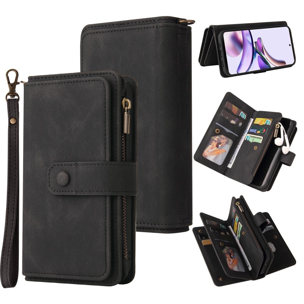 Motorola Moto G23 Leather Multi-Wallet schwarz