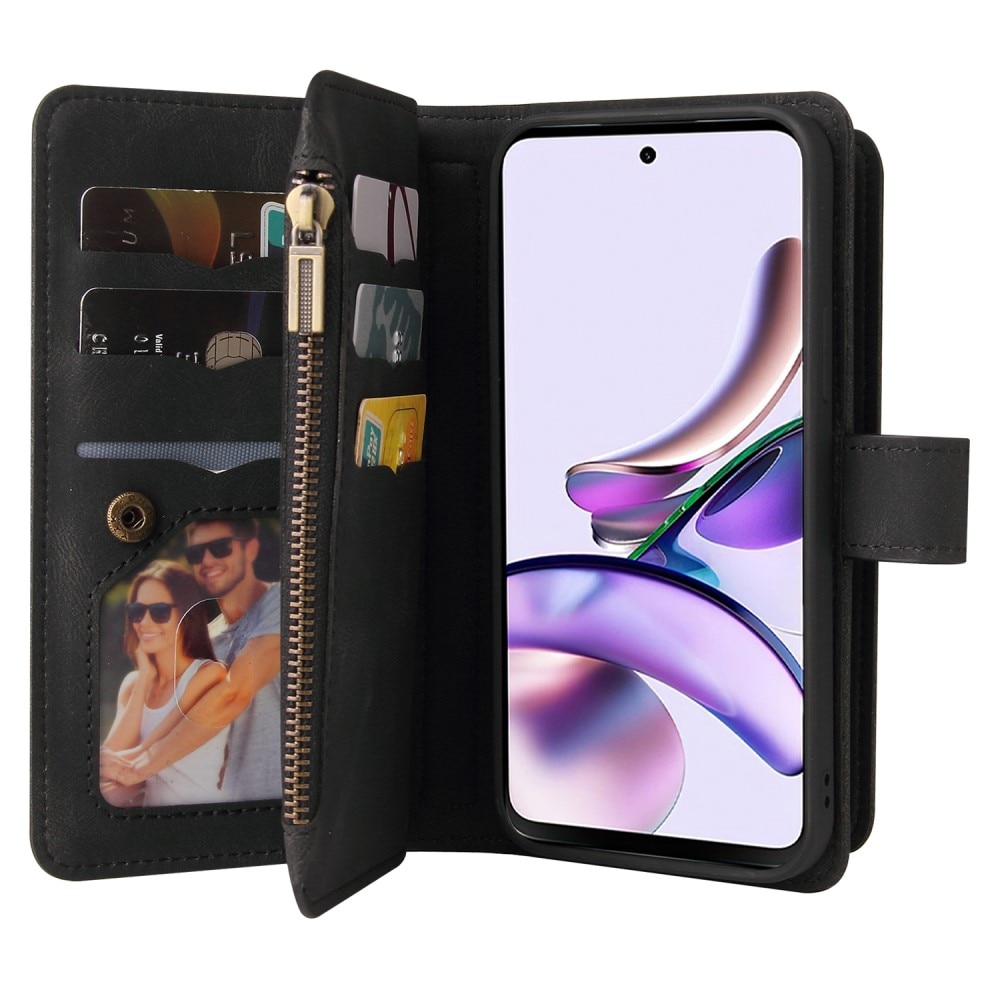 Motorola Moto G53 Leather Multi-Wallet schwarz