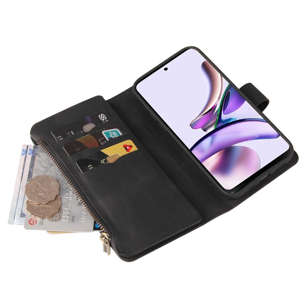 Motorola Moto G23 Leather Multi-Wallet schwarz