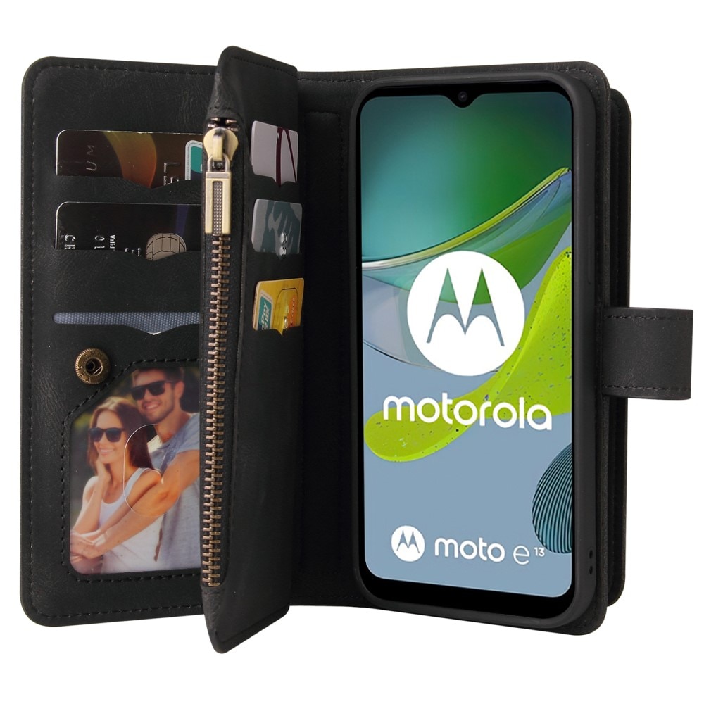 Motorola Moto E13 Leather Multi-Wallet schwarz