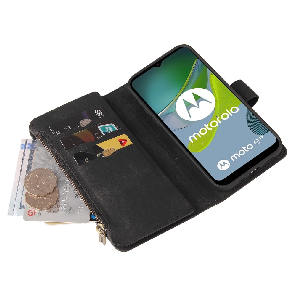 Motorola Moto E13 Leather Multi-Wallet schwarz