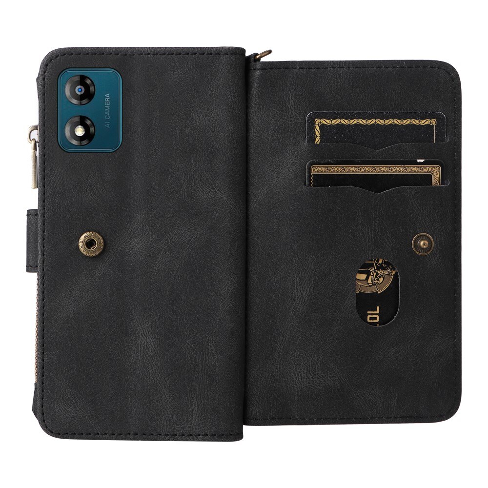 Motorola Moto E13 Leather Multi-Wallet schwarz