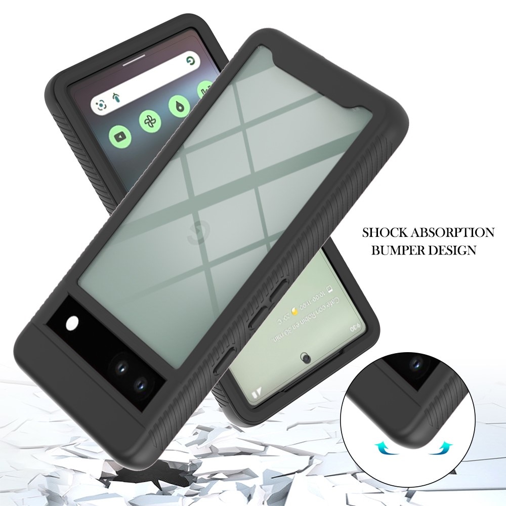 Google Pixel 7a Full Cover Hülle Schwarz