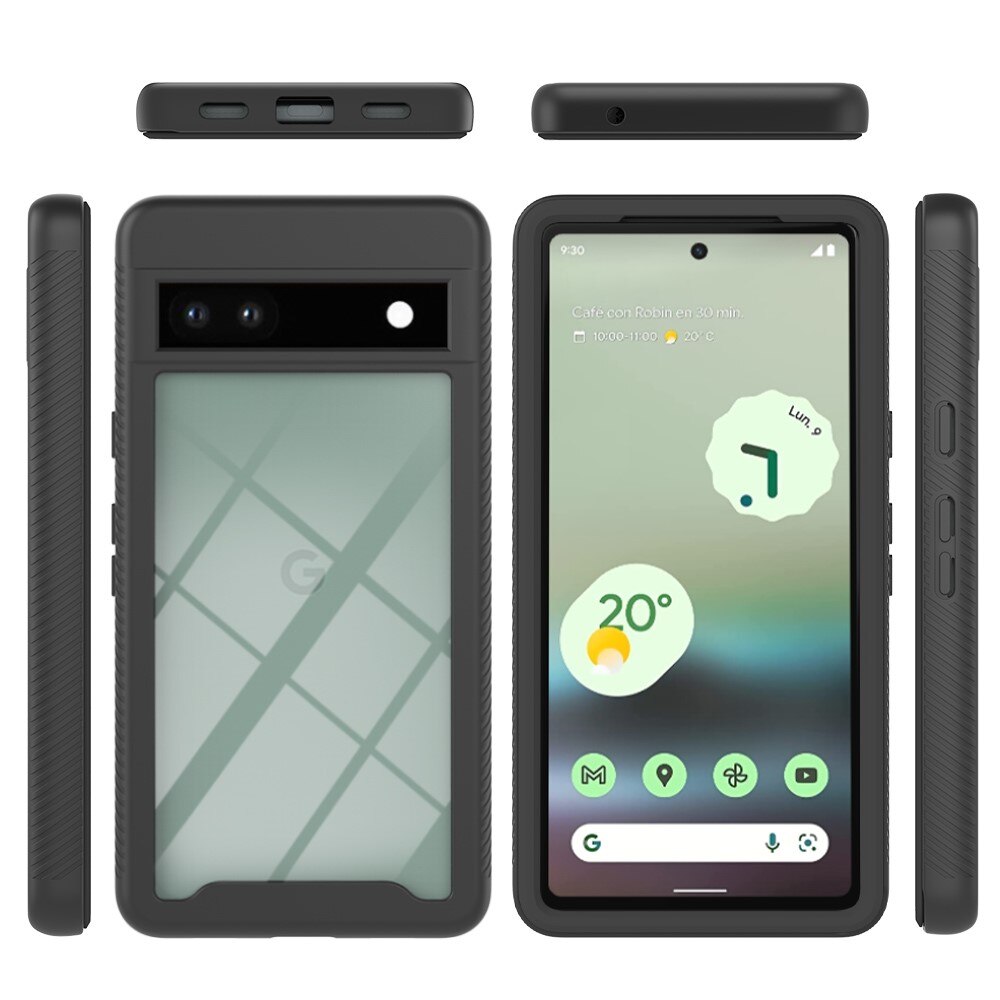 Google Pixel 7a Full Cover Hülle schwarz