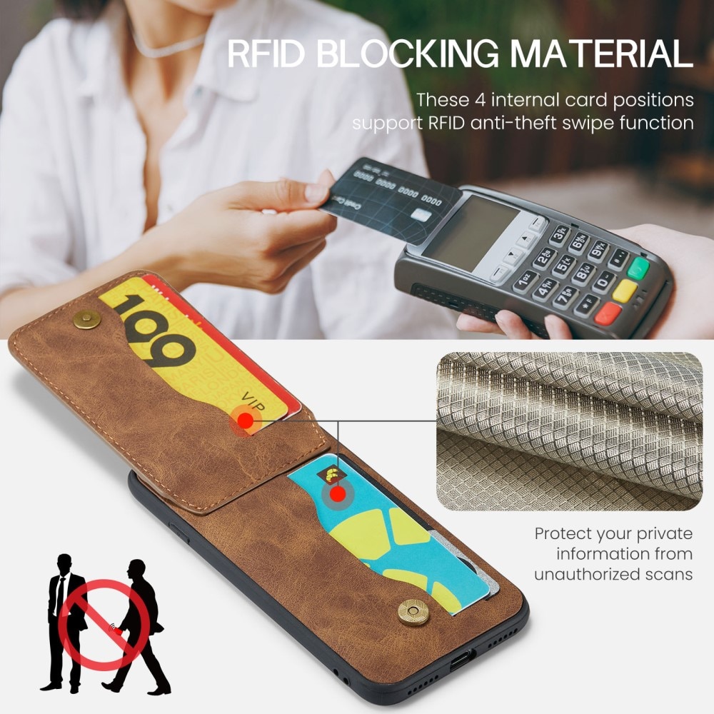 RFID-geschützte Multi-slot Hülle iPhone 11 braun