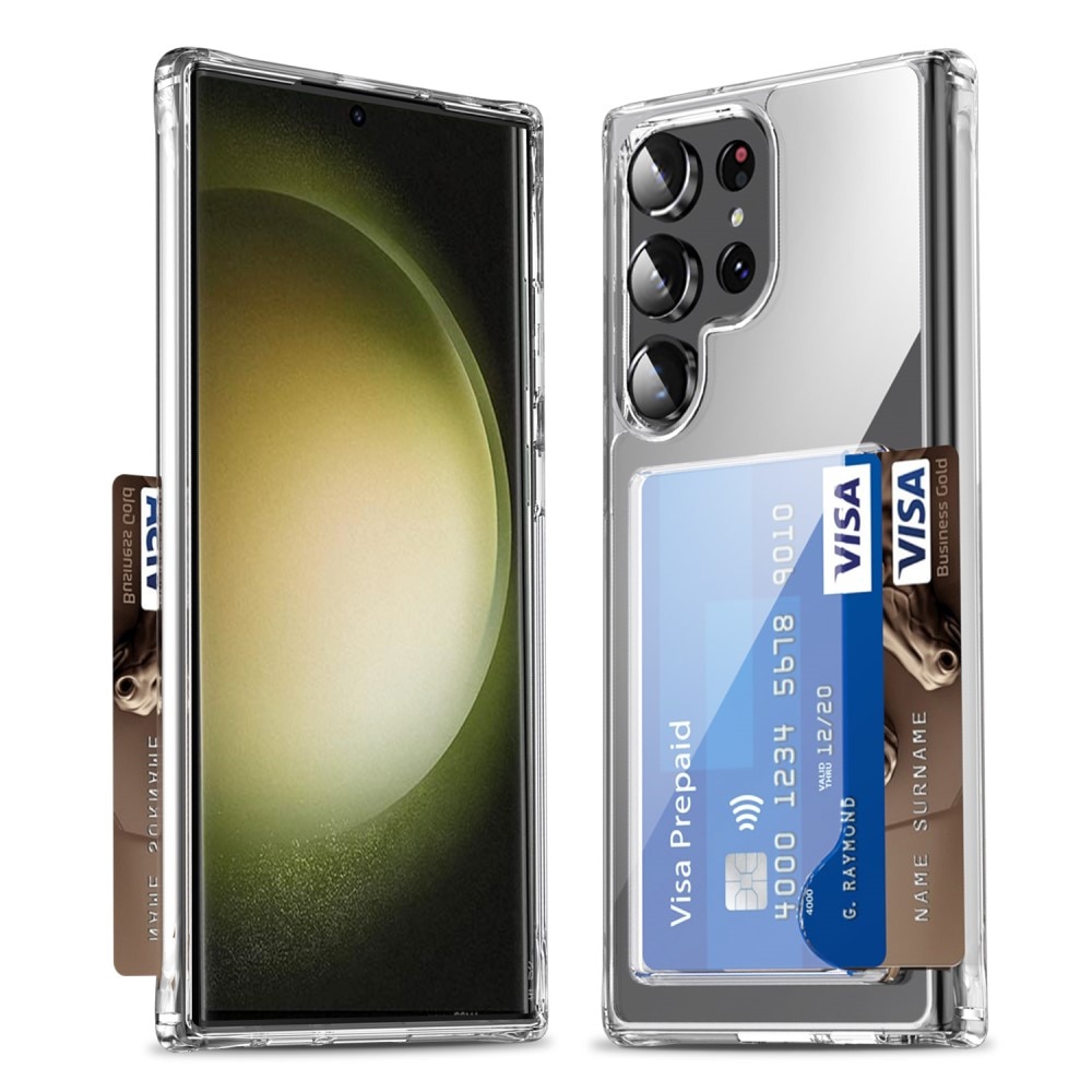 Hybrid-Hülle mit Kartenhalter Samsung Galaxy S23 Ultra transparent