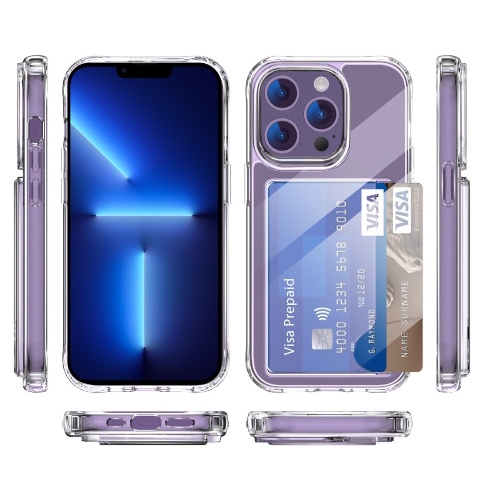 Hybrid-Hülle mit Kartenhalter iPhone 13 Pro Max transparent