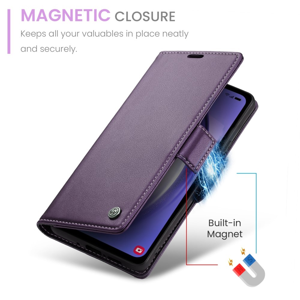 RFID-geschützte Slim Portemonnaie-Hülle Samsung Galaxy A54 lila