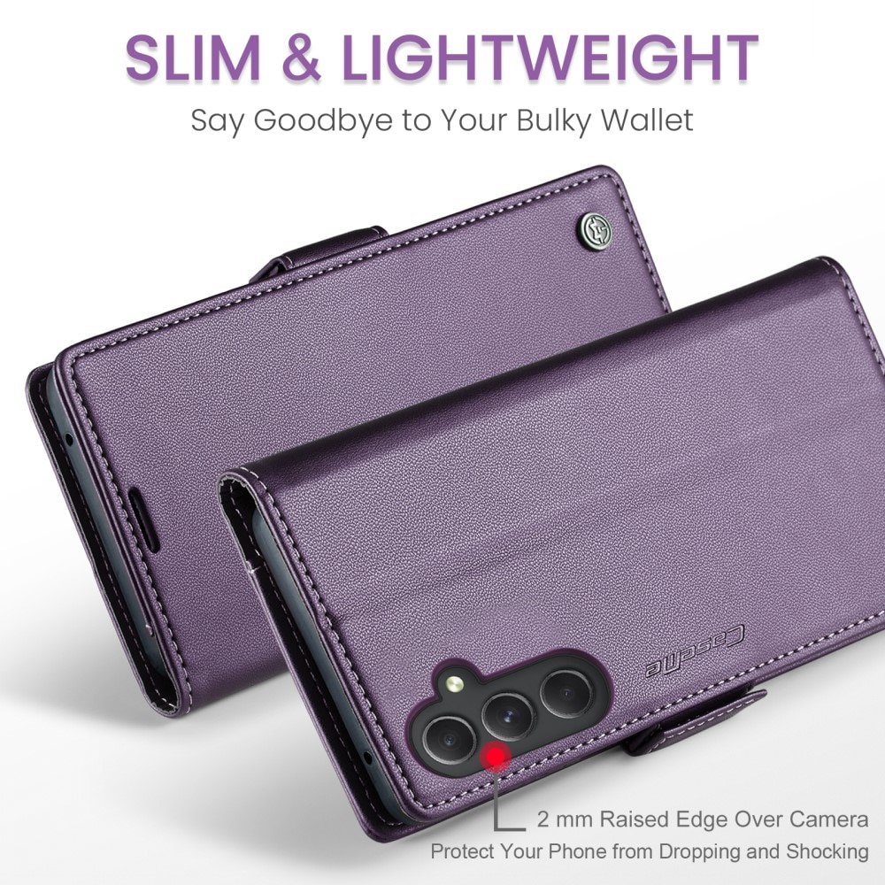 RFID-geschützte Slim Portemonnaie-Hülle Samsung Galaxy A54 lila